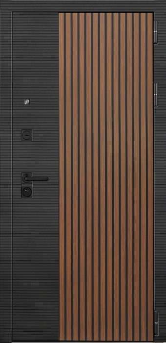 Входная дверь Модель L - 48 L-5 (16мм, белая эмаль) внешняя сторона