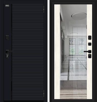 Входная дверь Лайнер-3 Total Black/Nordic Oak BR4776