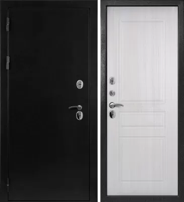 Дверь Дверная Биржа Термо-1 Черное серебро  Сандал белый