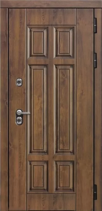 Входная дверь Квадро Без фрезеровки Дуб пацифик горизонт внешняя сторона
